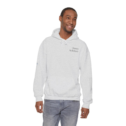 "Inner Architect" Hoodie Sweatshirt- Sleeve Printed Affirmation