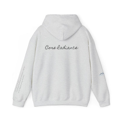 “Core Radiance” Hoodie-  Sleeve Print Affirmation
