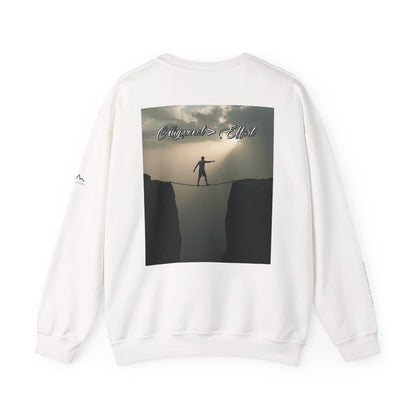 “Alignment > Effort” Crewneck Sweatshirt- Sleeve Print Affirmation
