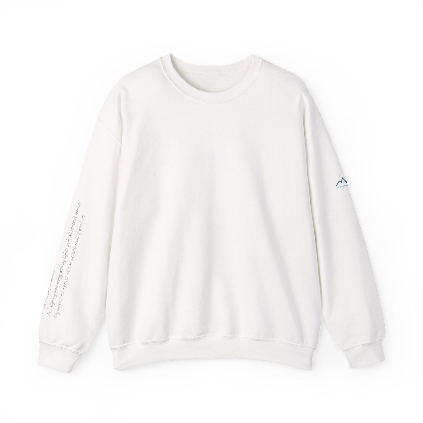 “Alignment > Effort” Crewneck Sweatshirt- Sleeve Print Affirmation