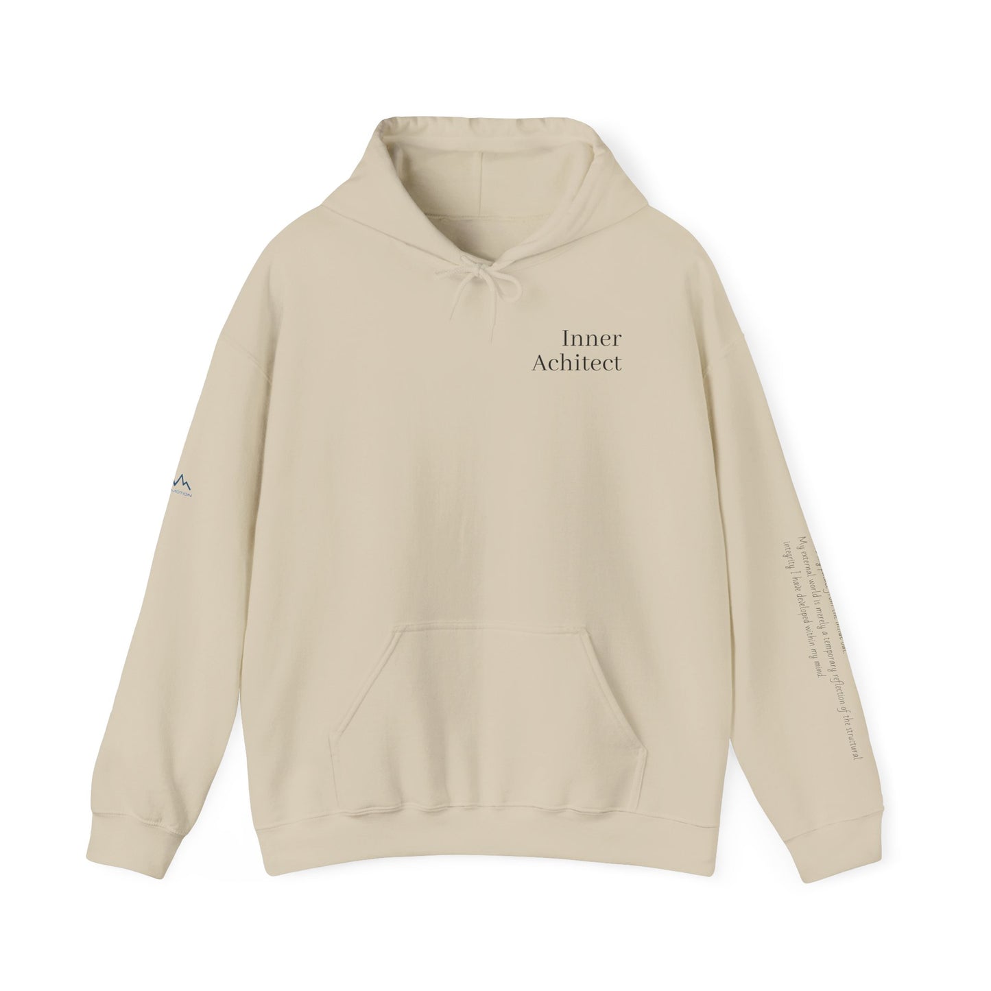"Inner Architect" Hoodie Sweatshirt- Sleeve Printed Affirmation