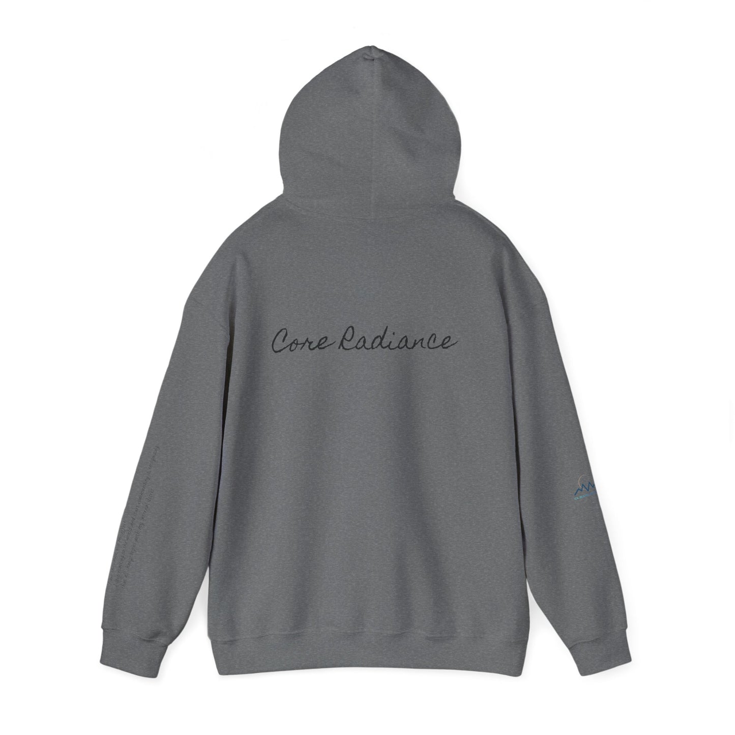 “Core Radiance” Hoodie-  Sleeve Print Affirmation