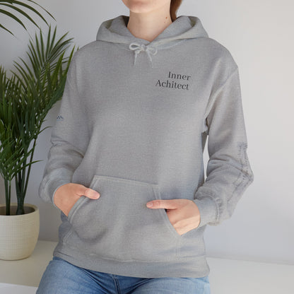"Inner Architect" Hoodie Sweatshirt- Sleeve Printed Affirmation