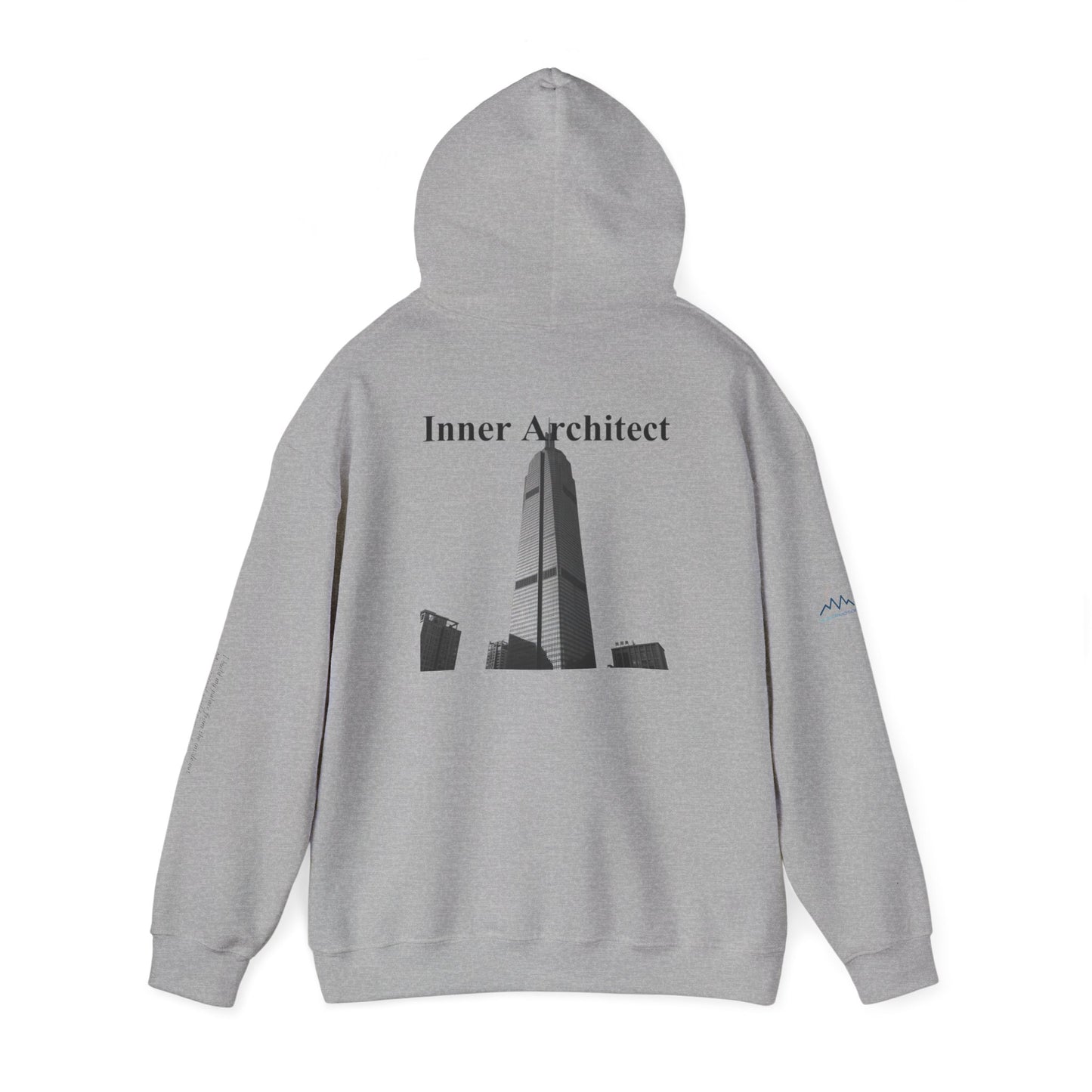 "Inner Architect" Hoodie Sweatshirt- Sleeve Printed Affirmation