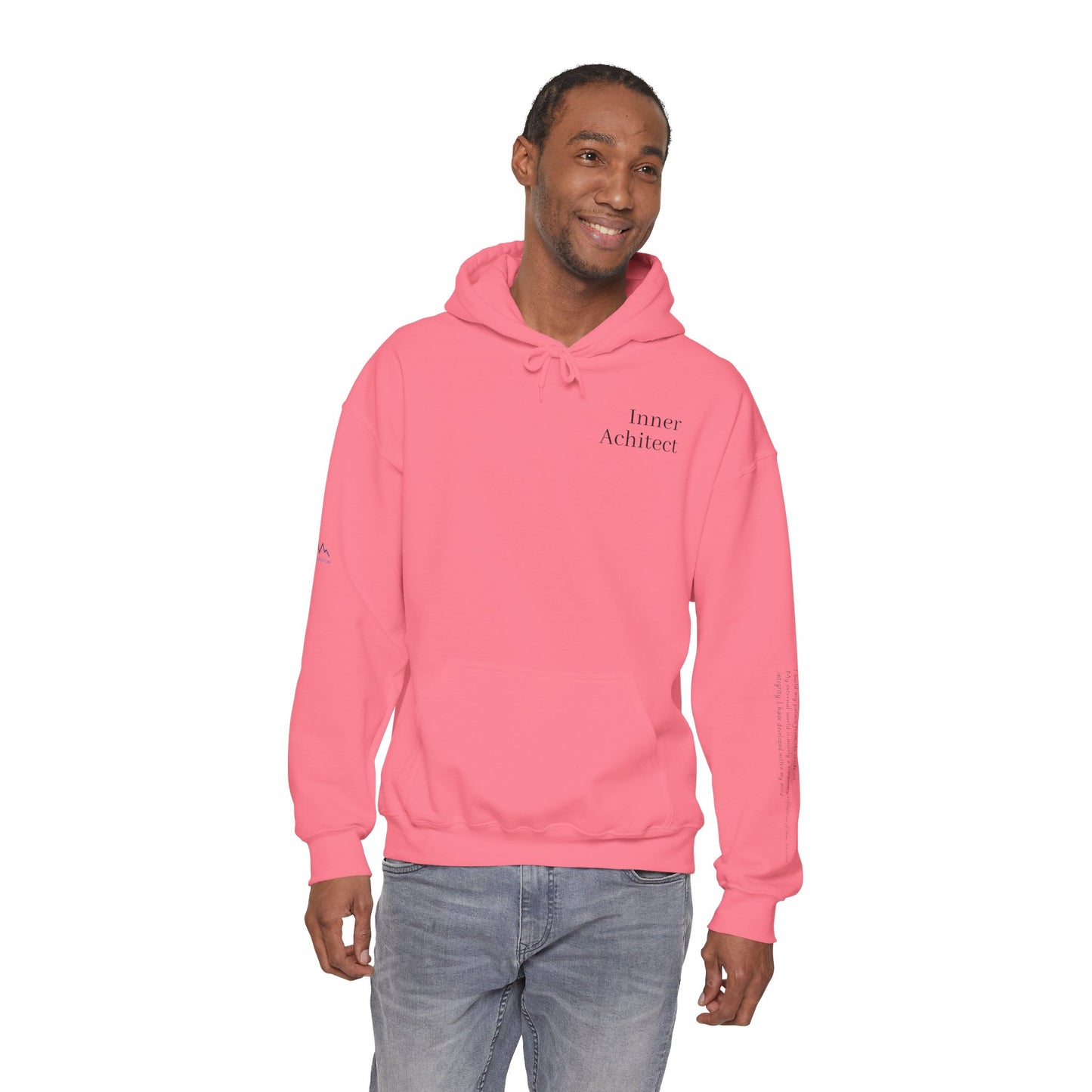 "Inner Architect" Hoodie Sweatshirt- Sleeve Printed Affirmation