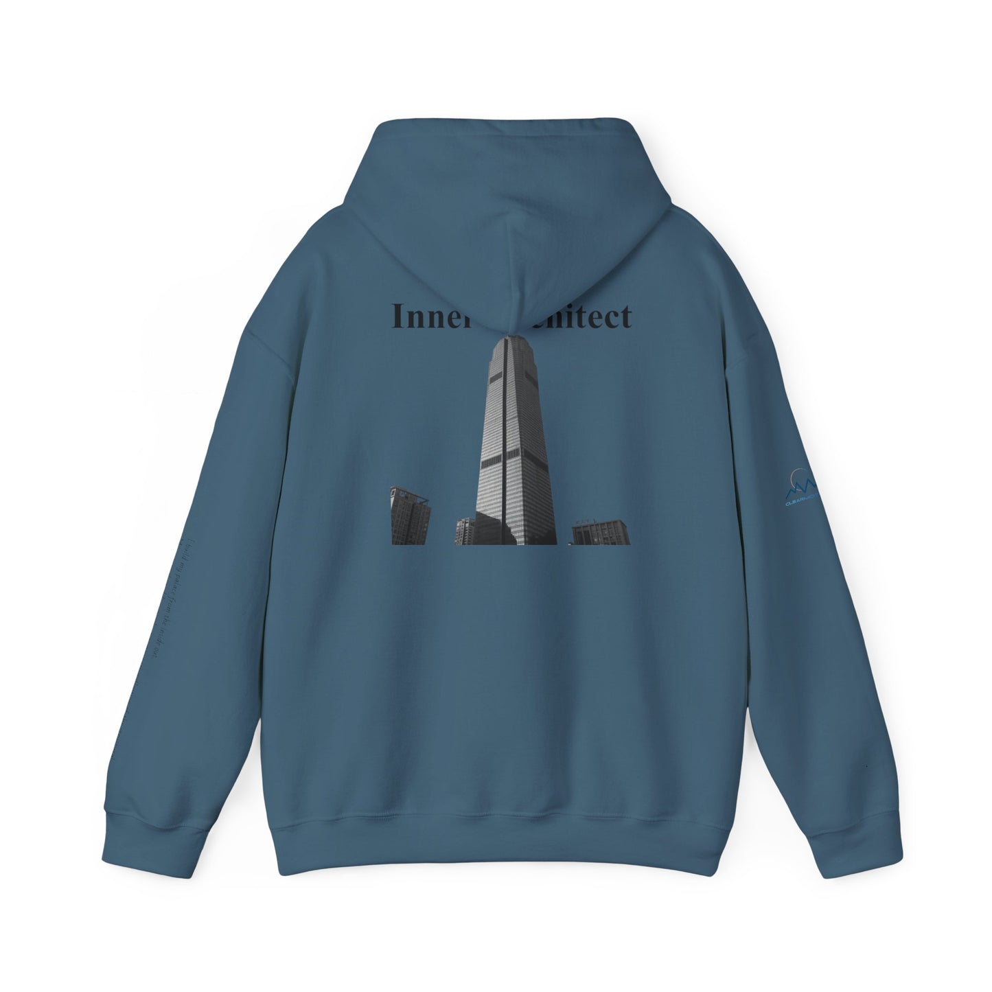 "Inner Architect" Hoodie Sweatshirt- Sleeve Printed Affirmation