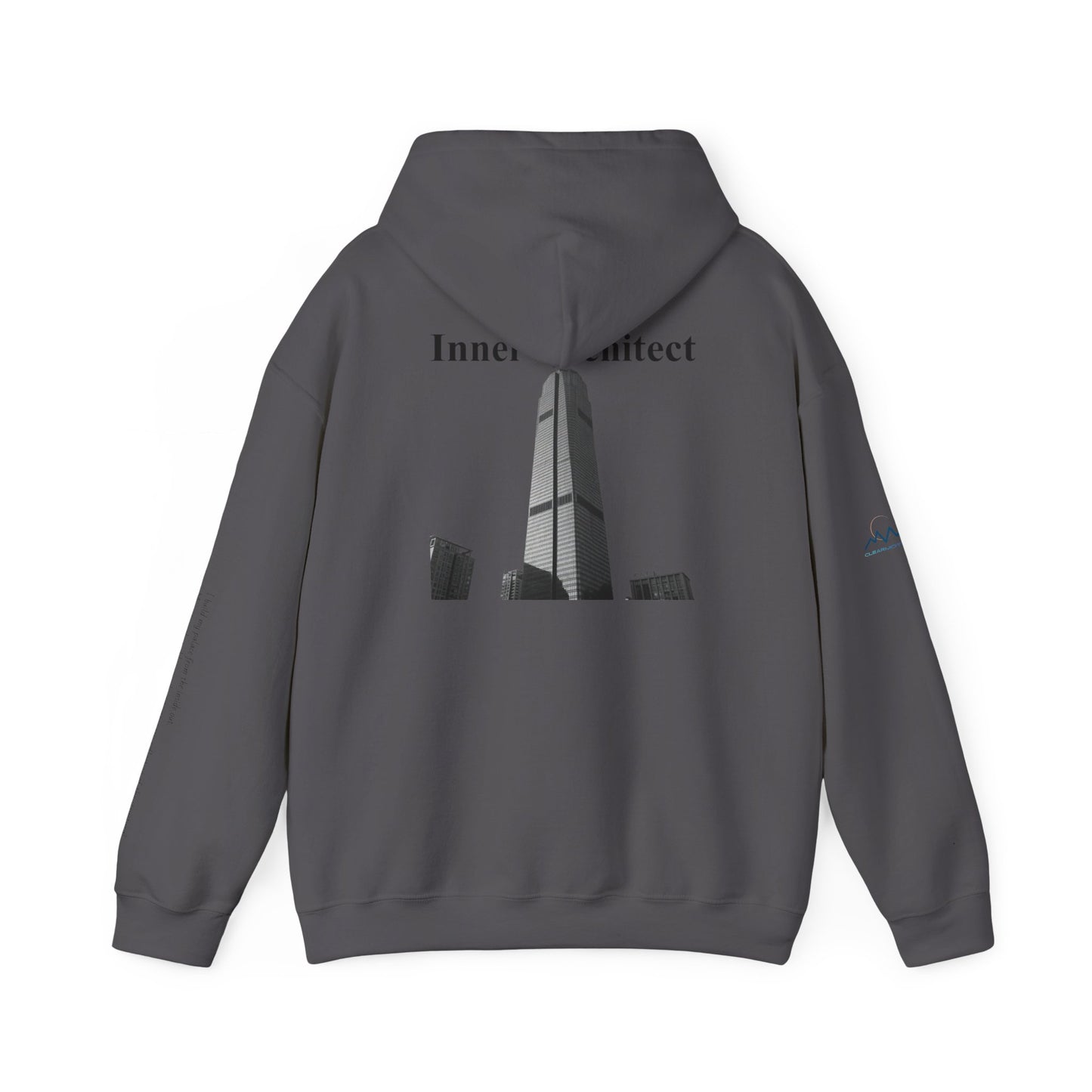 "Inner Architect" Hoodie Sweatshirt- Sleeve Printed Affirmation