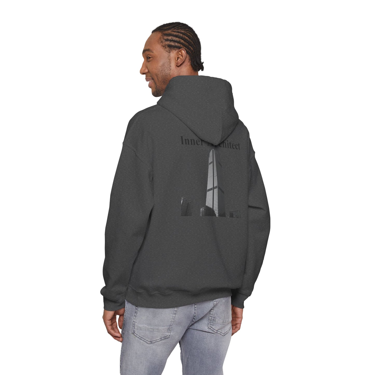 "Inner Architect" Hoodie Sweatshirt- Sleeve Printed Affirmation