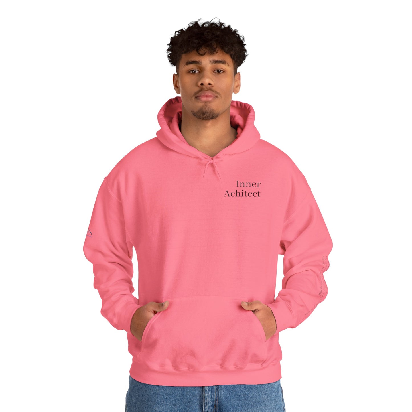 "Inner Architect" Hoodie Sweatshirt- Sleeve Printed Affirmation