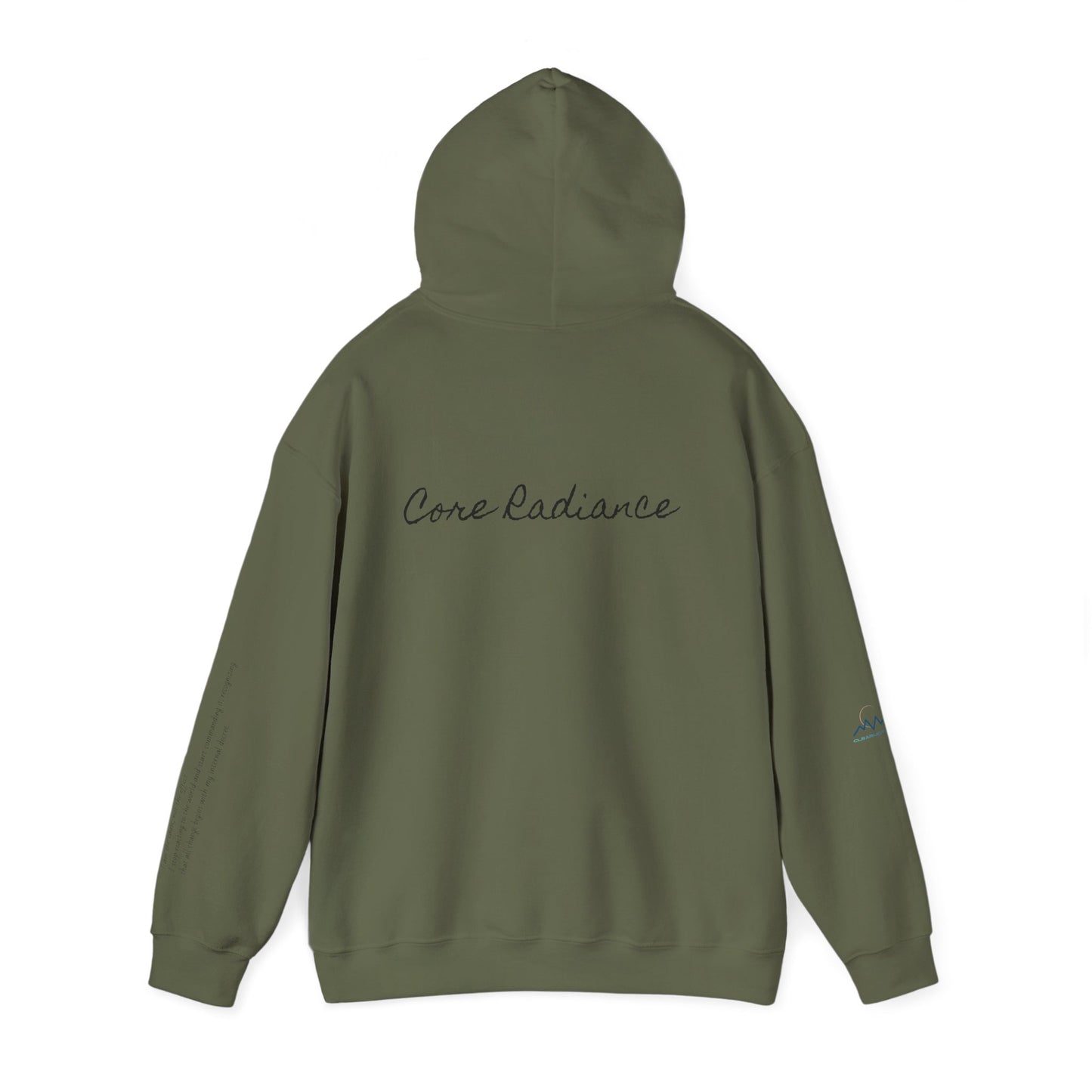 “Core Radiance” Hoodie-  Sleeve Print Affirmation