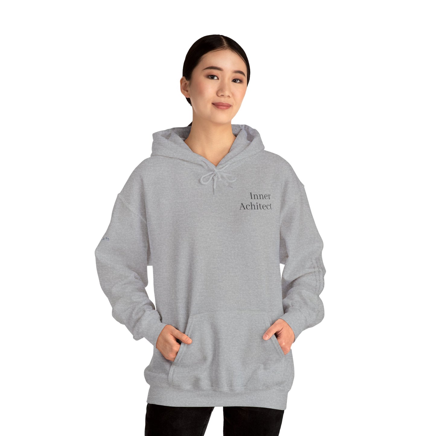 "Inner Architect" Hoodie Sweatshirt- Sleeve Printed Affirmation