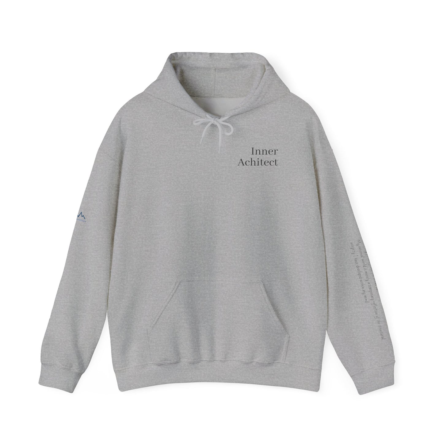"Inner Architect" Hoodie Sweatshirt- Sleeve Printed Affirmation