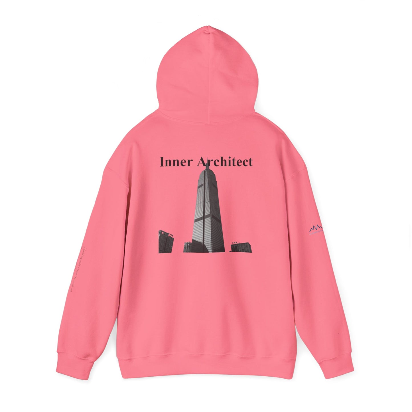 "Inner Architect" Hoodie Sweatshirt- Sleeve Printed Affirmation