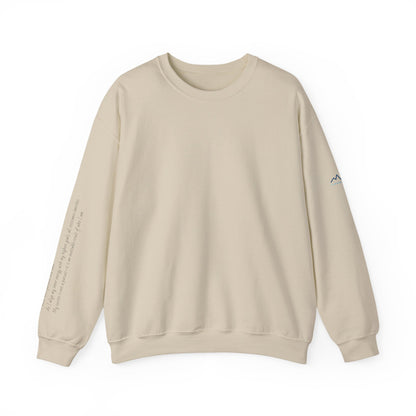 “Alignment > Effort” Crewneck Sweatshirt- Sleeve Print Affirmation