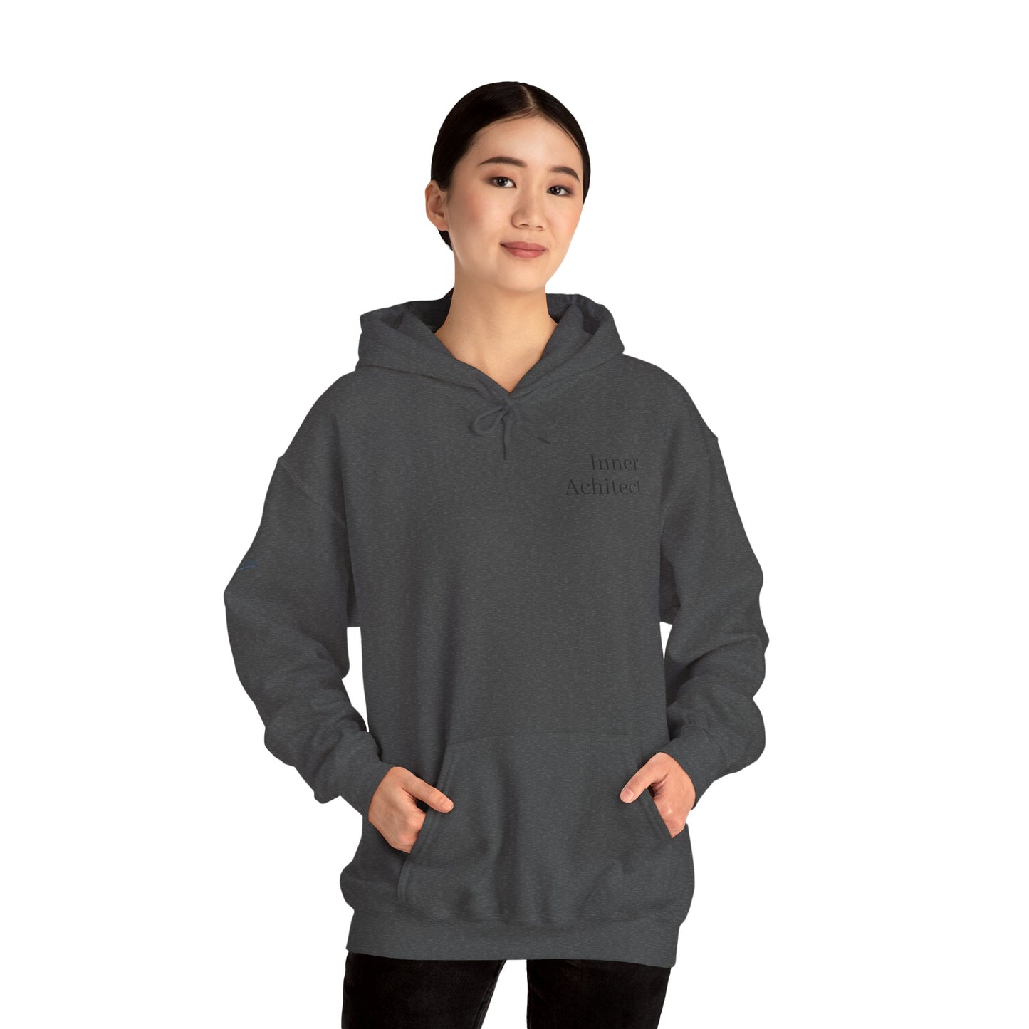 "Inner Architect" Hoodie Sweatshirt- Sleeve Printed Affirmation