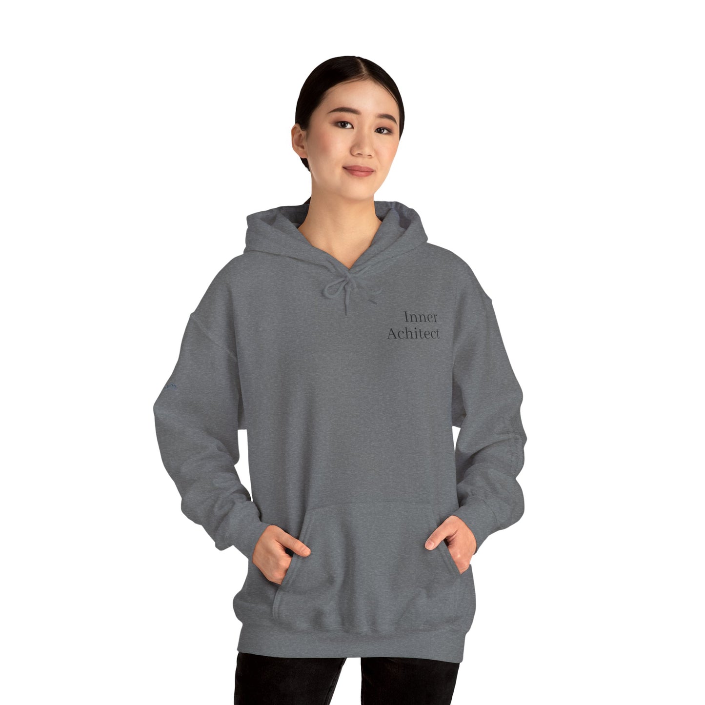 "Inner Architect" Hoodie Sweatshirt- Sleeve Printed Affirmation