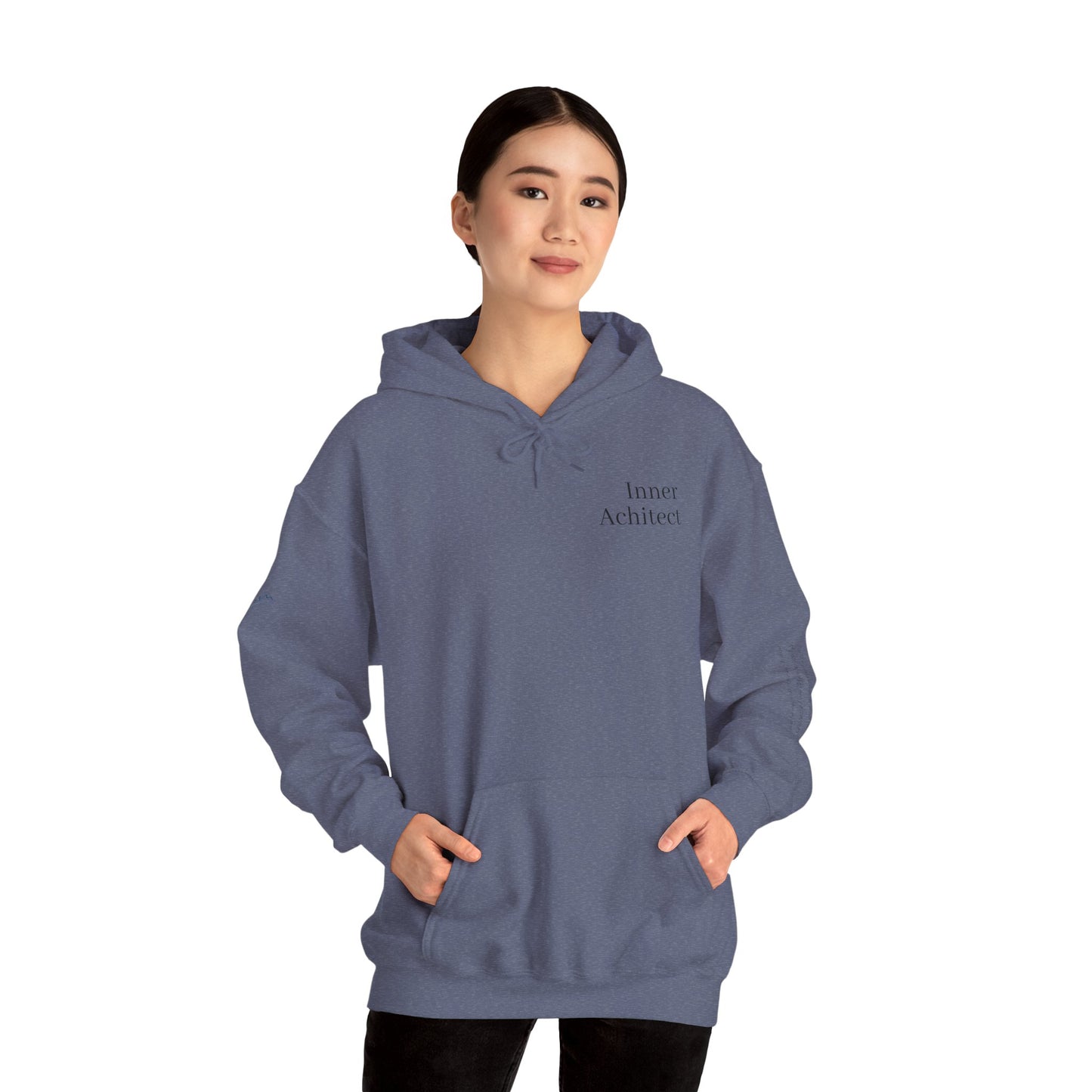 "Inner Architect" Hoodie Sweatshirt- Sleeve Printed Affirmation