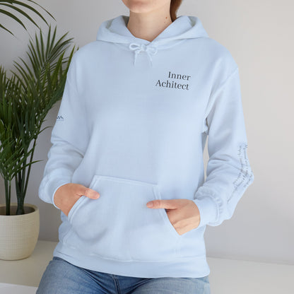 "Inner Architect" Hoodie Sweatshirt- Sleeve Printed Affirmation