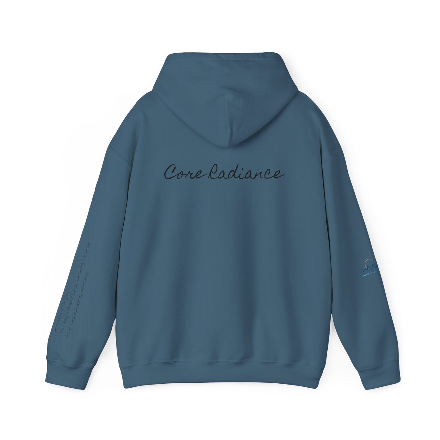 “Core Radiance” Hoodie-  Sleeve Print Affirmation