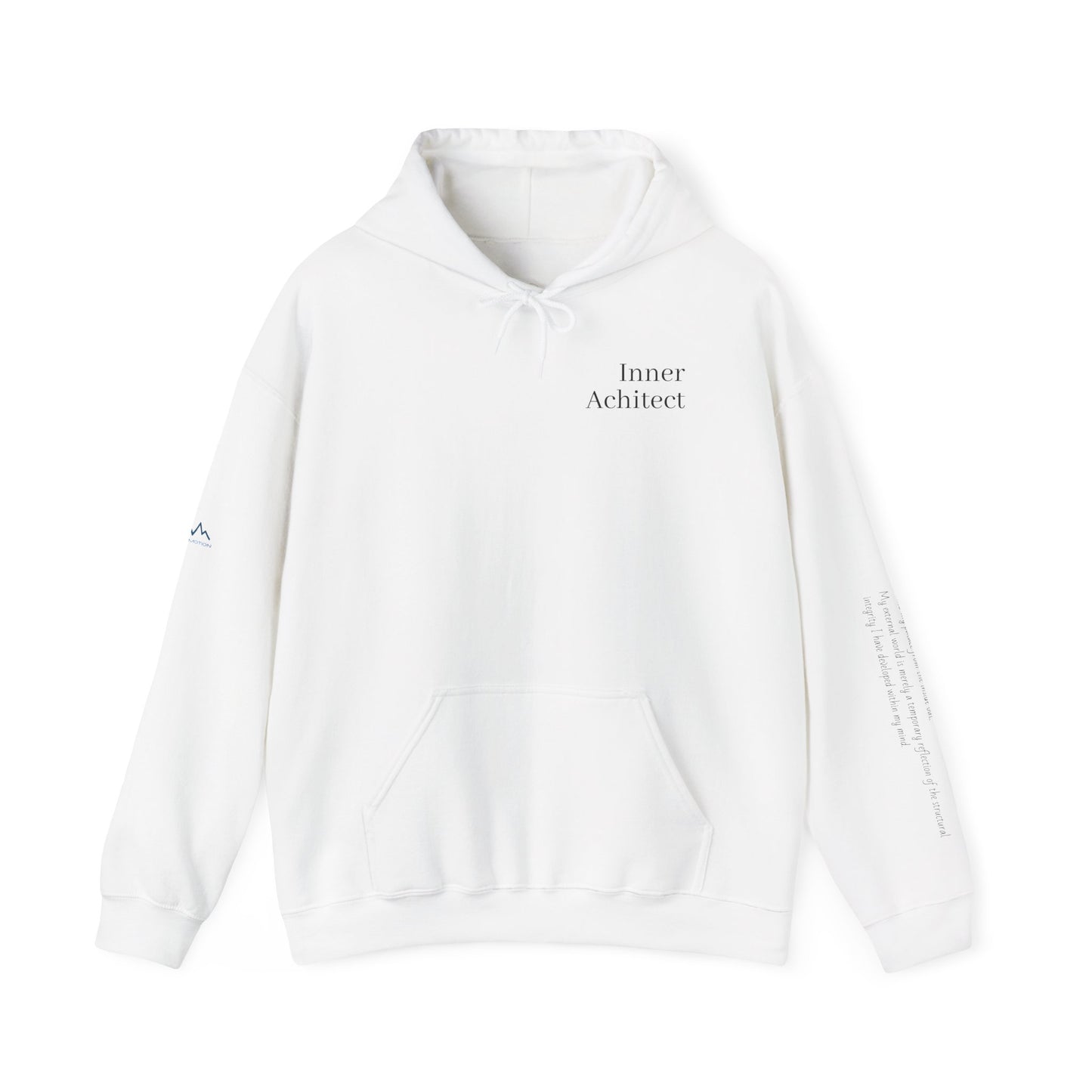 "Inner Architect" Hoodie Sweatshirt- Sleeve Printed Affirmation