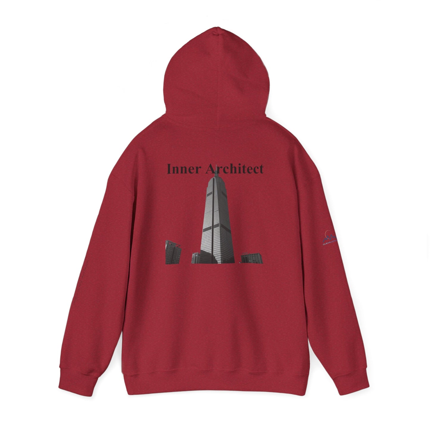 "Inner Architect" Hoodie Sweatshirt- Sleeve Printed Affirmation