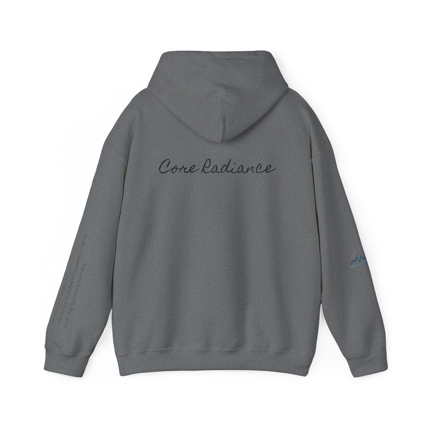 “Core Radiance” Hoodie-  Sleeve Print Affirmation