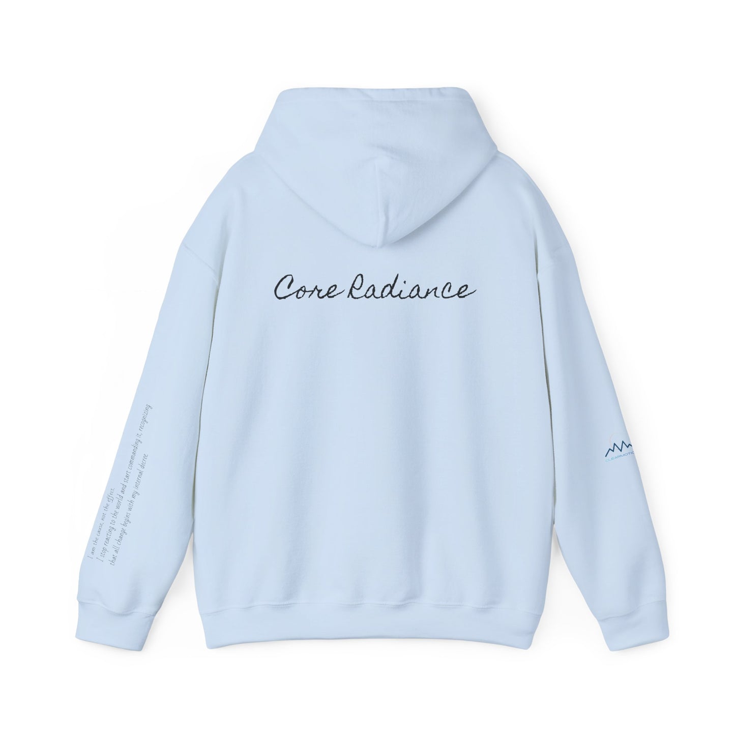 “Core Radiance” Hoodie-  Sleeve Print Affirmation