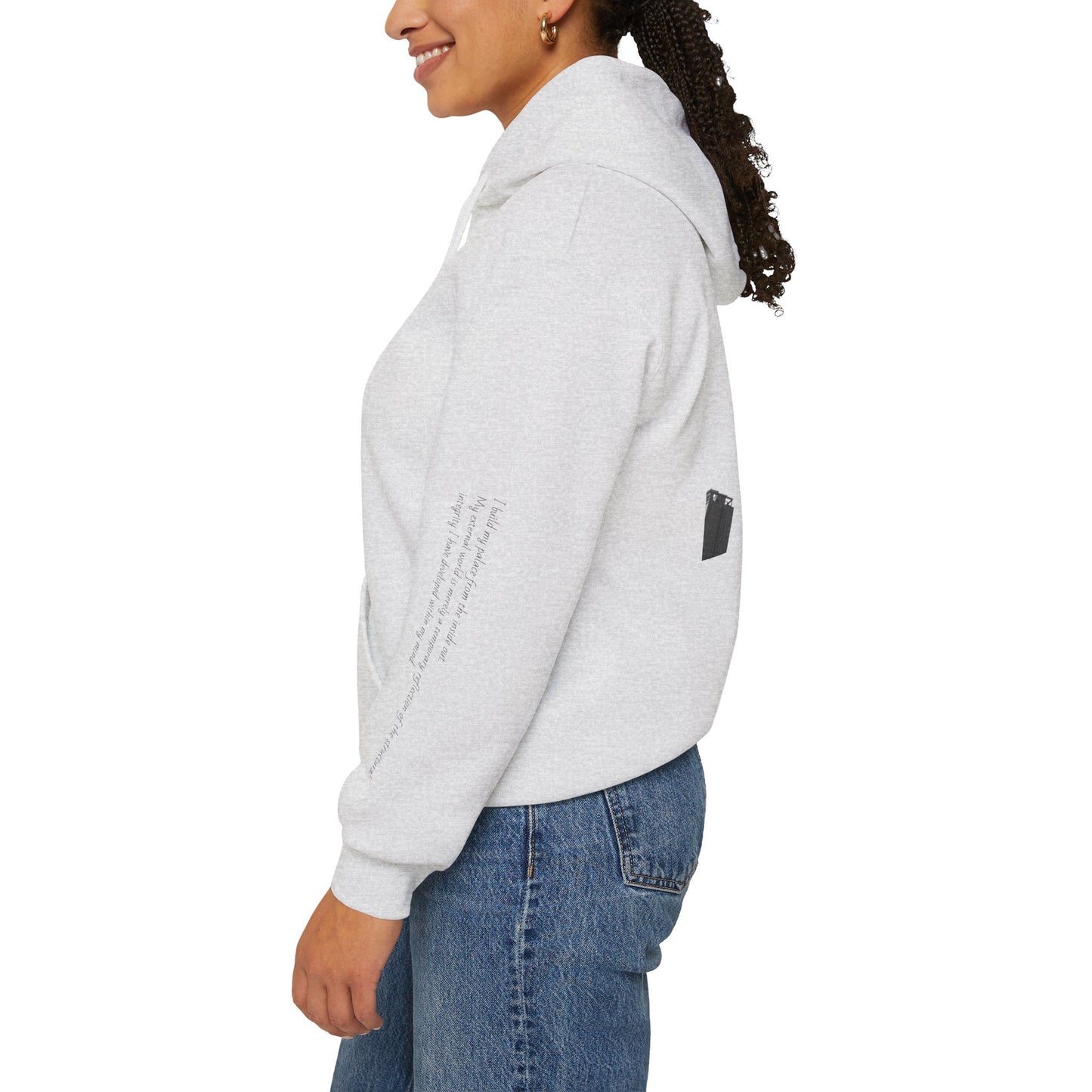 "Inner Architect" Hoodie Sweatshirt- Sleeve Printed Affirmation