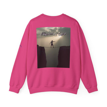 “Alignment > Effort” Crewneck Sweatshirt- Sleeve Print Affirmation