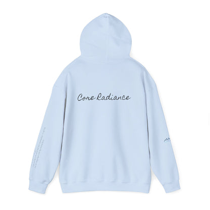“Core Radiance” Hoodie-  Sleeve Print Affirmation