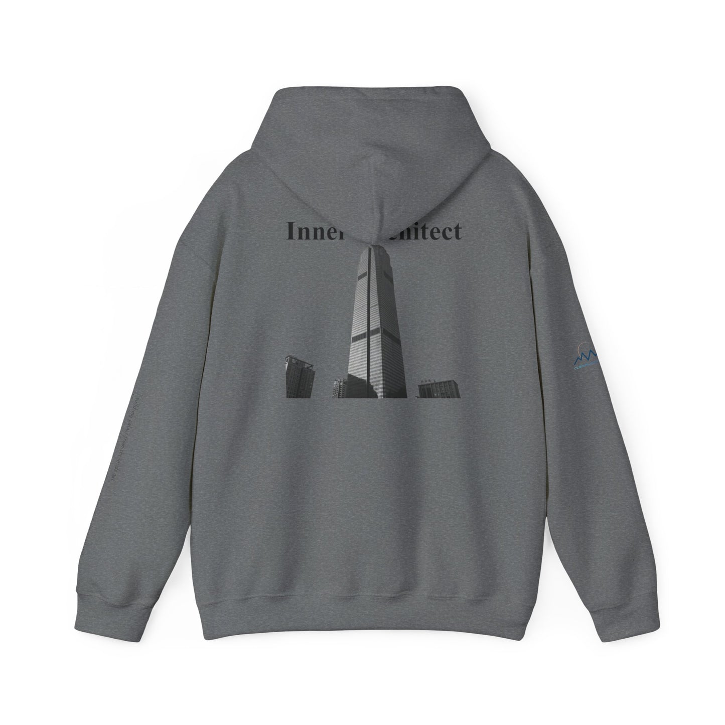 "Inner Architect" Hoodie Sweatshirt- Sleeve Printed Affirmation