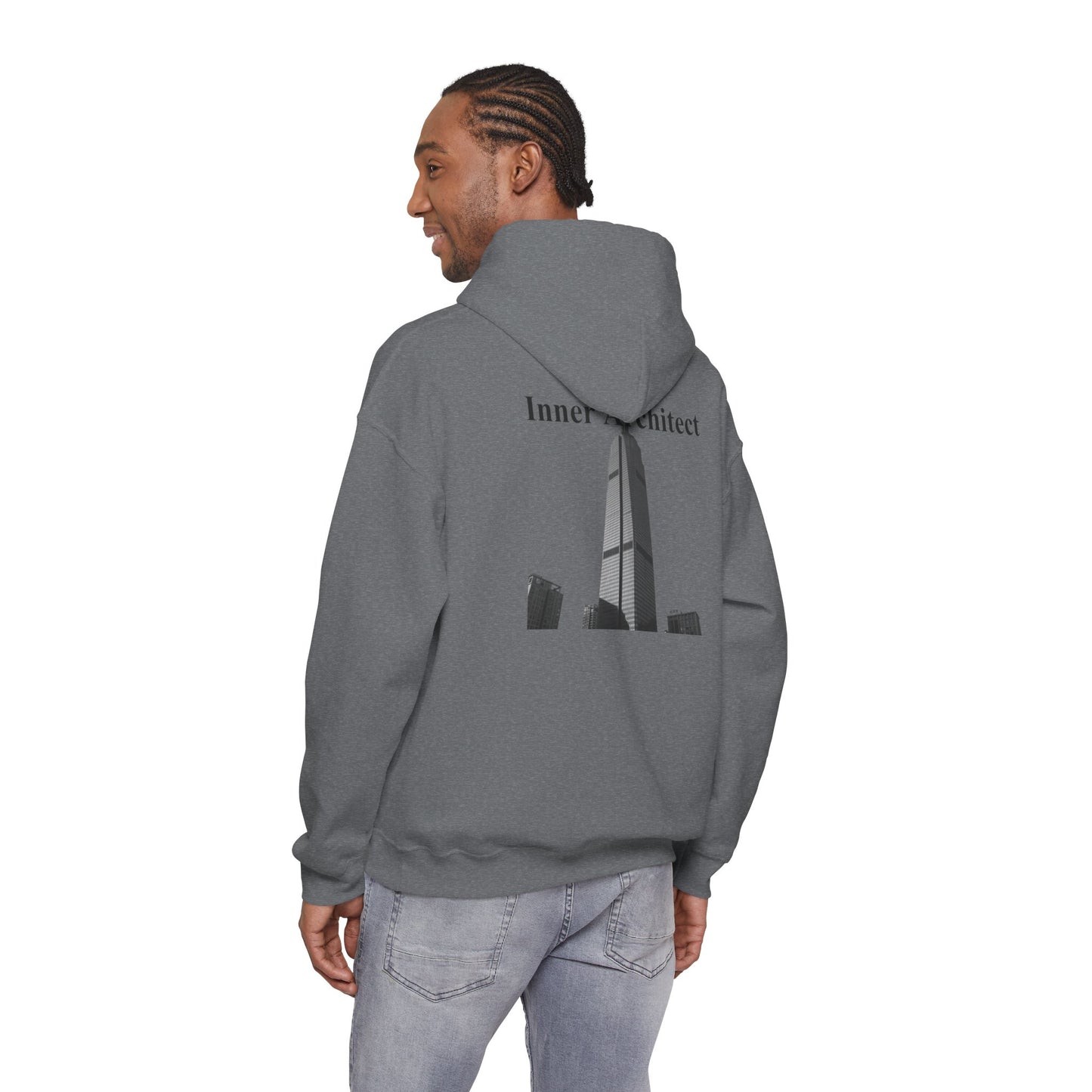 "Inner Architect" Hoodie Sweatshirt- Sleeve Printed Affirmation