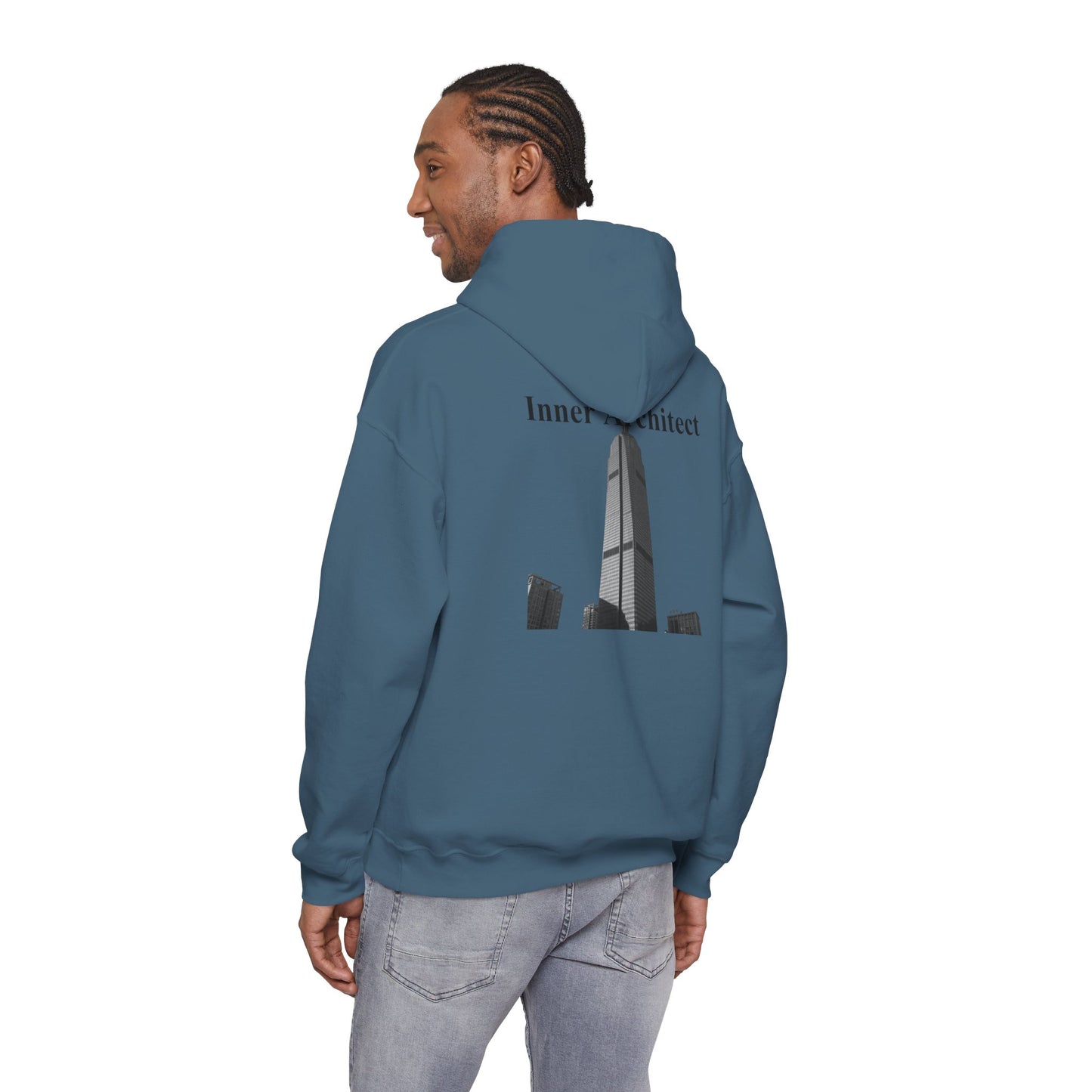 "Inner Architect" Hoodie Sweatshirt- Sleeve Printed Affirmation