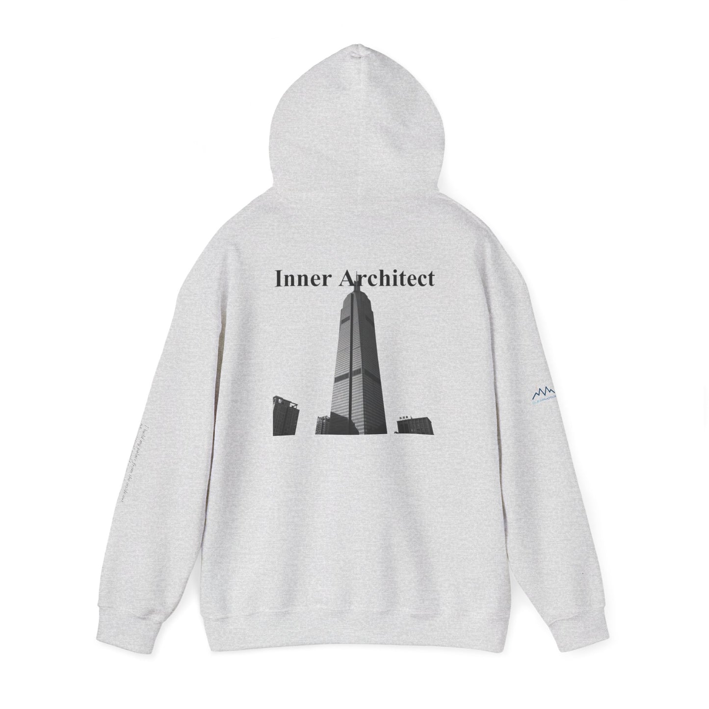"Inner Architect" Hoodie Sweatshirt- Sleeve Printed Affirmation