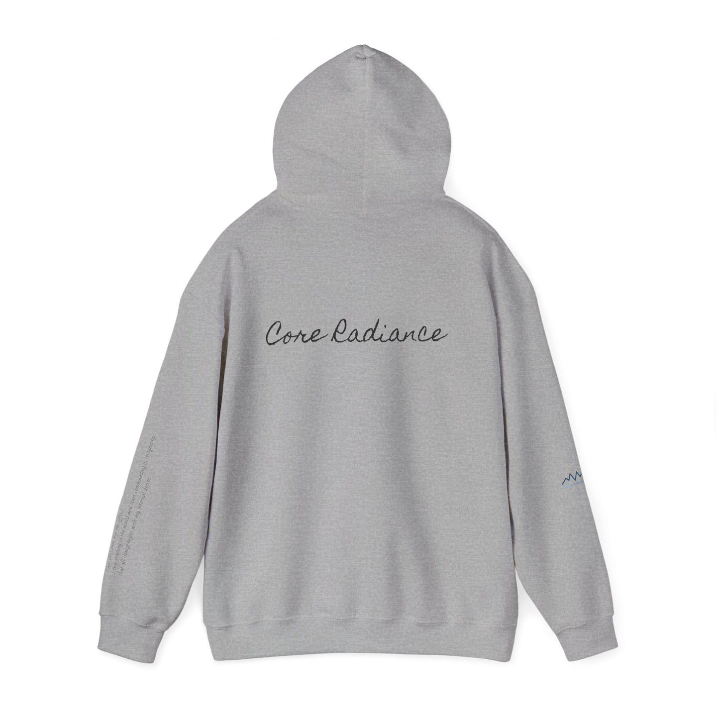 “Core Radiance” Hoodie-  Sleeve Print Affirmation