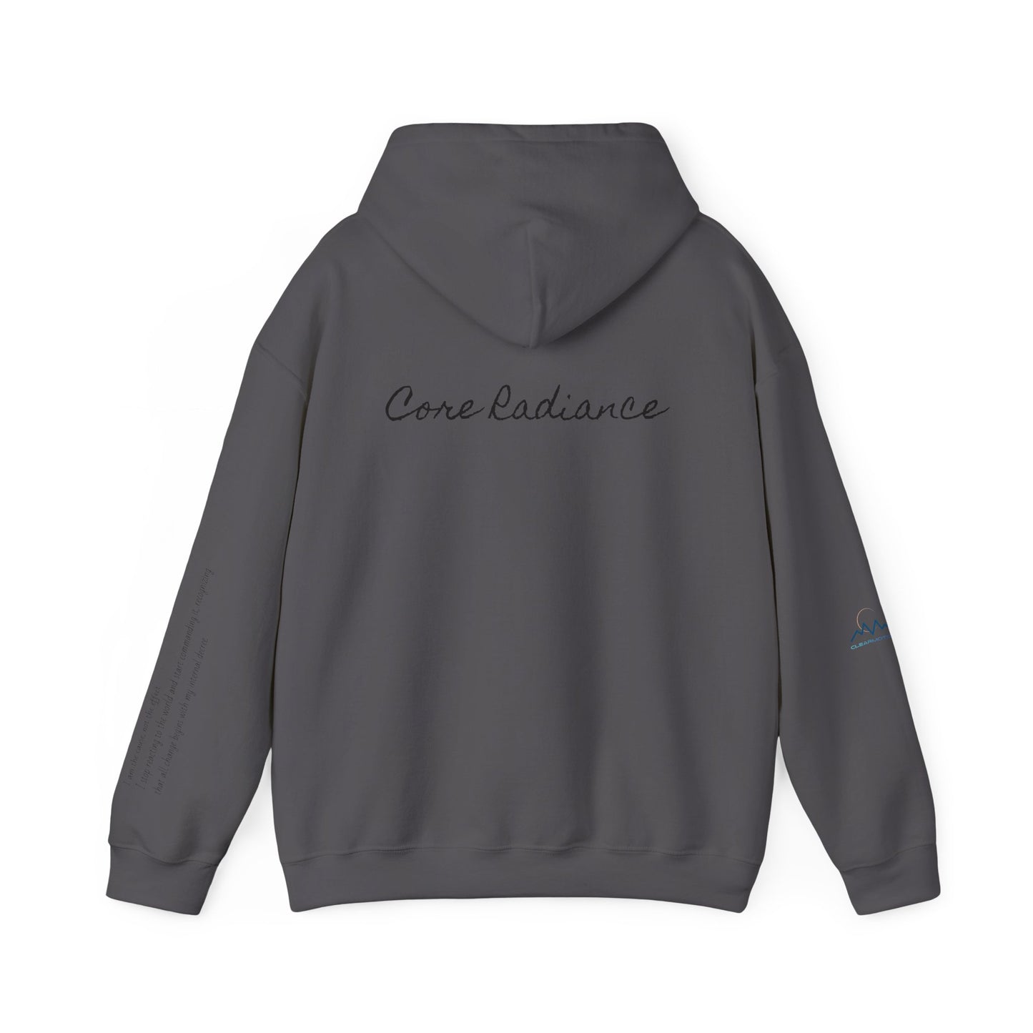 “Core Radiance” Hoodie-  Sleeve Print Affirmation
