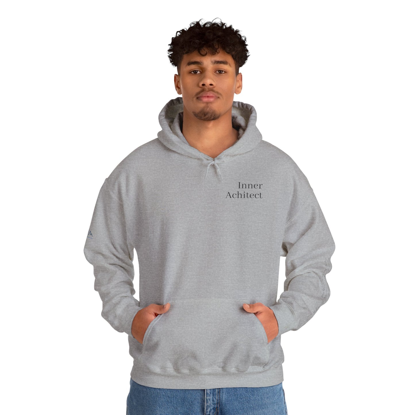 "Inner Architect" Hoodie Sweatshirt- Sleeve Printed Affirmation