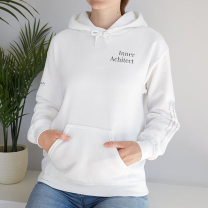 "Inner Architect" Hoodie Sweatshirt- Sleeve Printed Affirmation