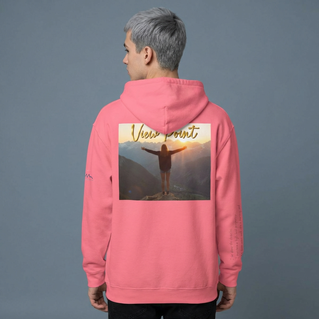 “View Point” Hoodie- Sleeve Print Affirmation