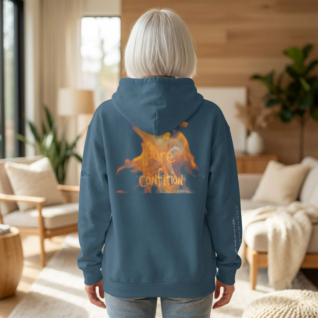 "Pure Conviction" Hoodie  - Sleeve Print Affirmation