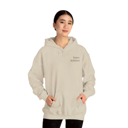 "Inner Architect" Hoodie Sweatshirt- Sleeve Printed Affirmation