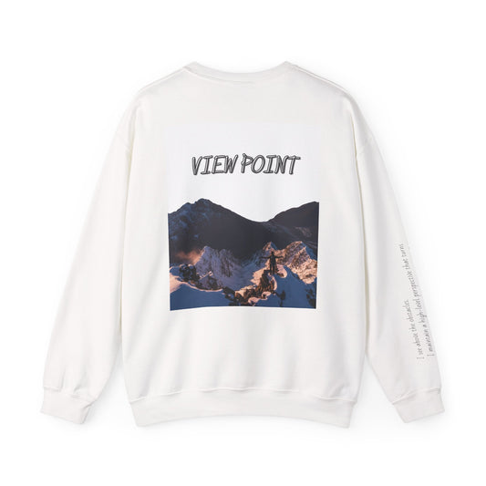"View Point" Crewneck - Heavyweight Sleeve Print Sweatshirt