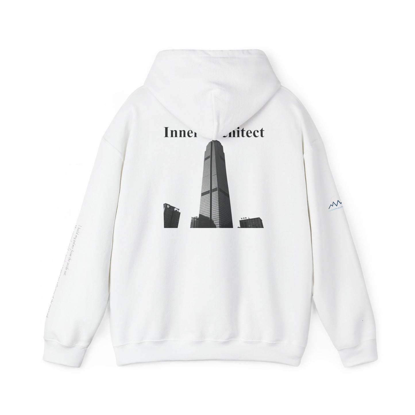 "Inner Architect" Hoodie Sweatshirt- Sleeve Printed Affirmation