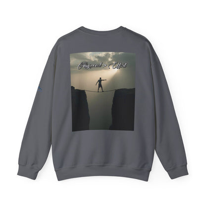 “Alignment > Effort” Crewneck Sweatshirt- Sleeve Print Affirmation