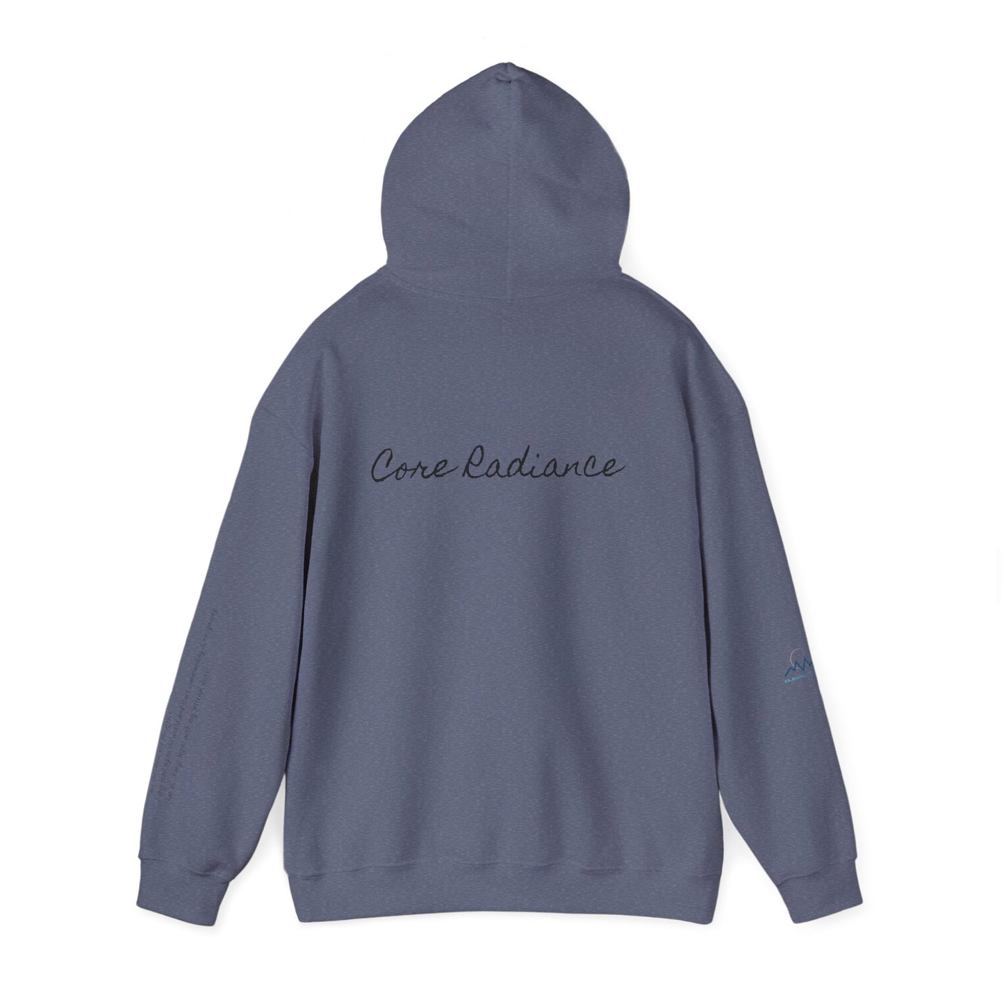 “Core Radiance” Hoodie-  Sleeve Print Affirmation