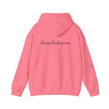 “Core Radiance” Hoodie-  Sleeve Print Affirmation
