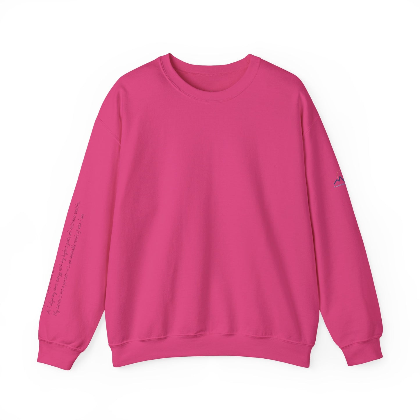 “Alignment > Effort” Crewneck Sweatshirt- Sleeve Print Affirmation