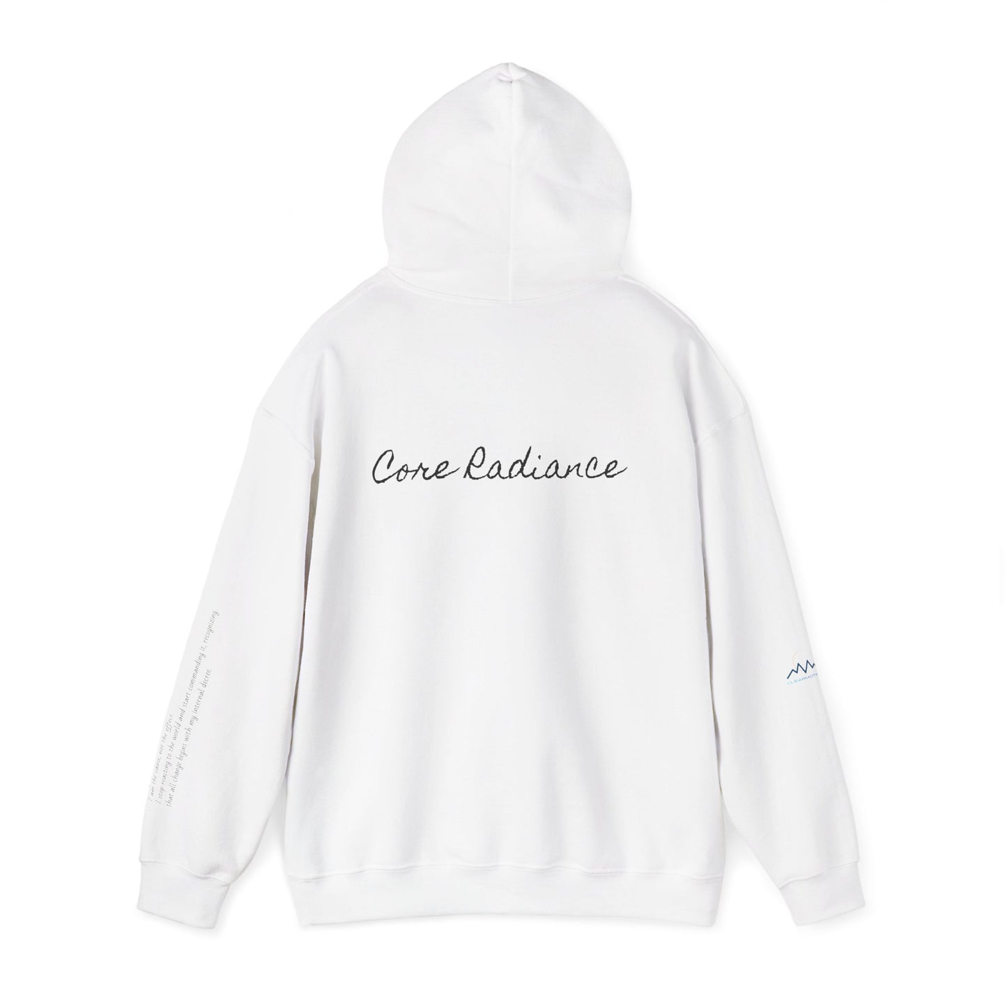 “Core Radiance” Hoodie-  Sleeve Print Affirmation