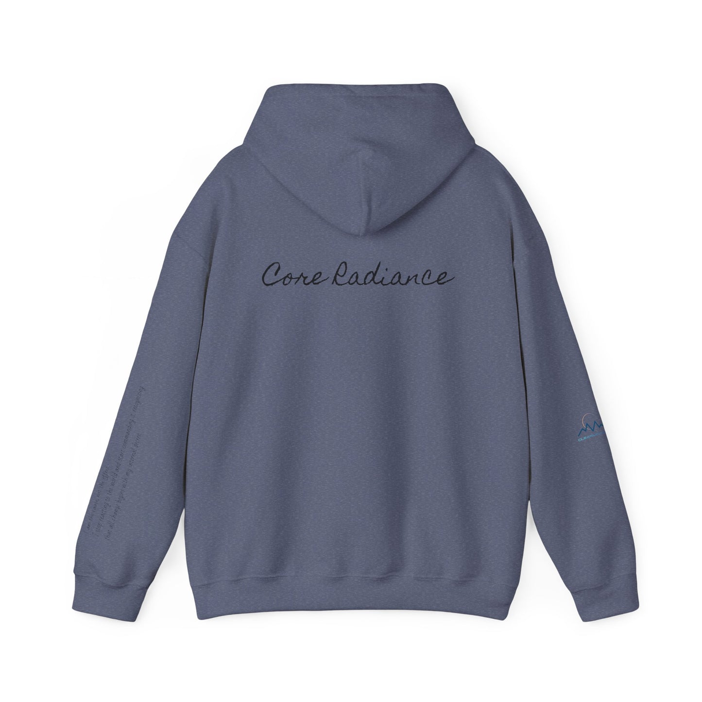 “Core Radiance” Hoodie-  Sleeve Print Affirmation