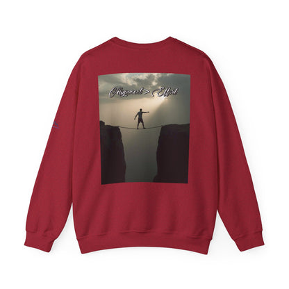 “Alignment > Effort” Crewneck Sweatshirt- Sleeve Print Affirmation